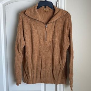 Barefoot Dreams Cozy Chic Lite Quarter Zip Long Sleeve Sweater Size M Boho Chic